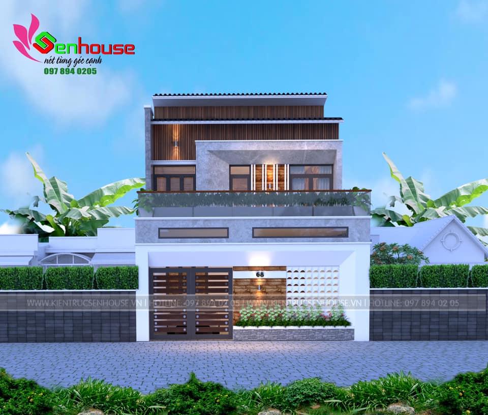 Mẫu thiết kế nhà 2 tầng của gia đình anh Hùng tại Nghi Lộc