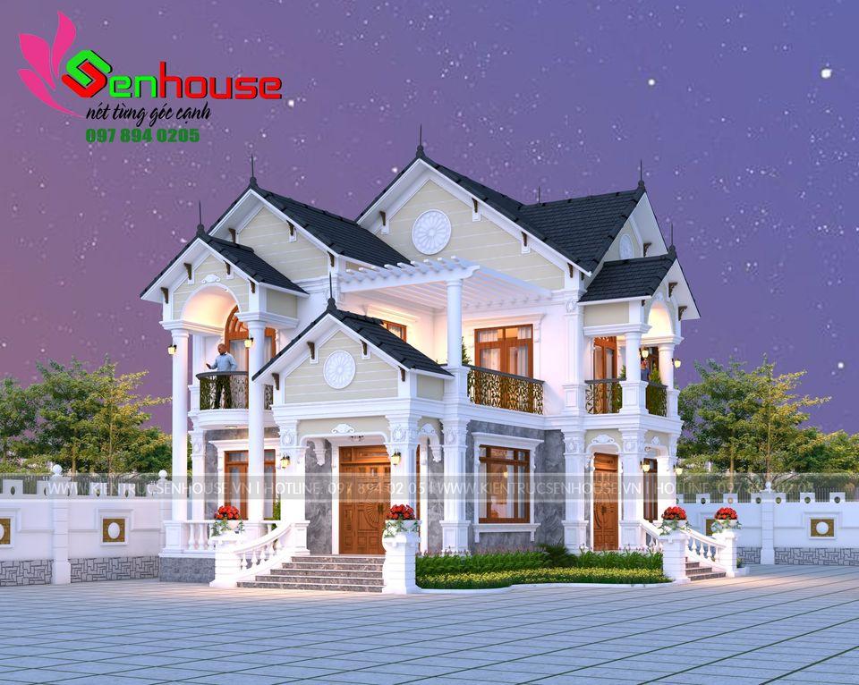 Mẫu thiết kế biệt thự tân cổ điển của gia đình anh Biên tại Diễn Hùng Diễn Châu
