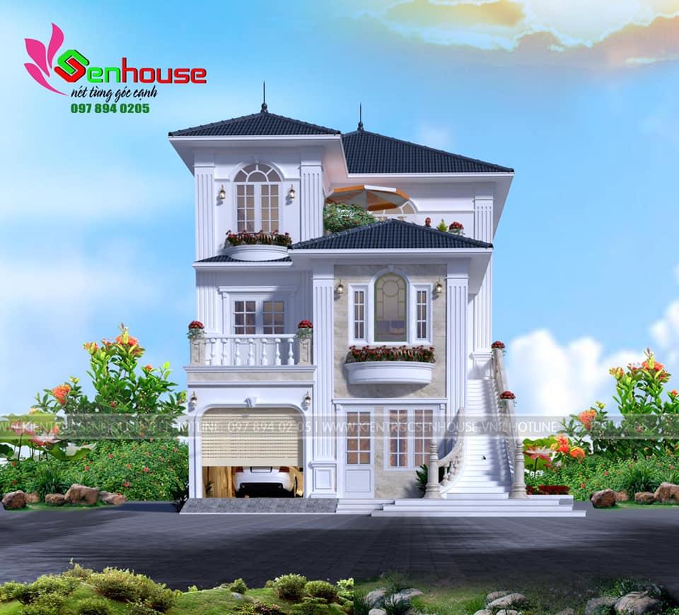 Mẫu thiết kế nhà 3 tầng của gia đình anh Tòng tại Diễn Châu