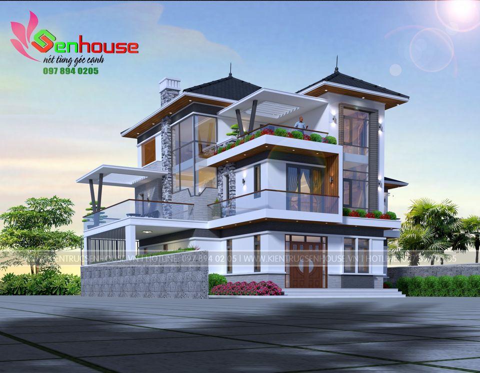Mẫu thiết kế nhà 3 tầng của gia đình anh Việt Tại Thị trấn Đô Lương