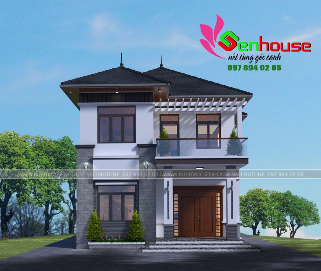 Mẫu thiết kế nhà 2 tầng hiện đại của gia đình anh Nam ở Hà Tĩnh