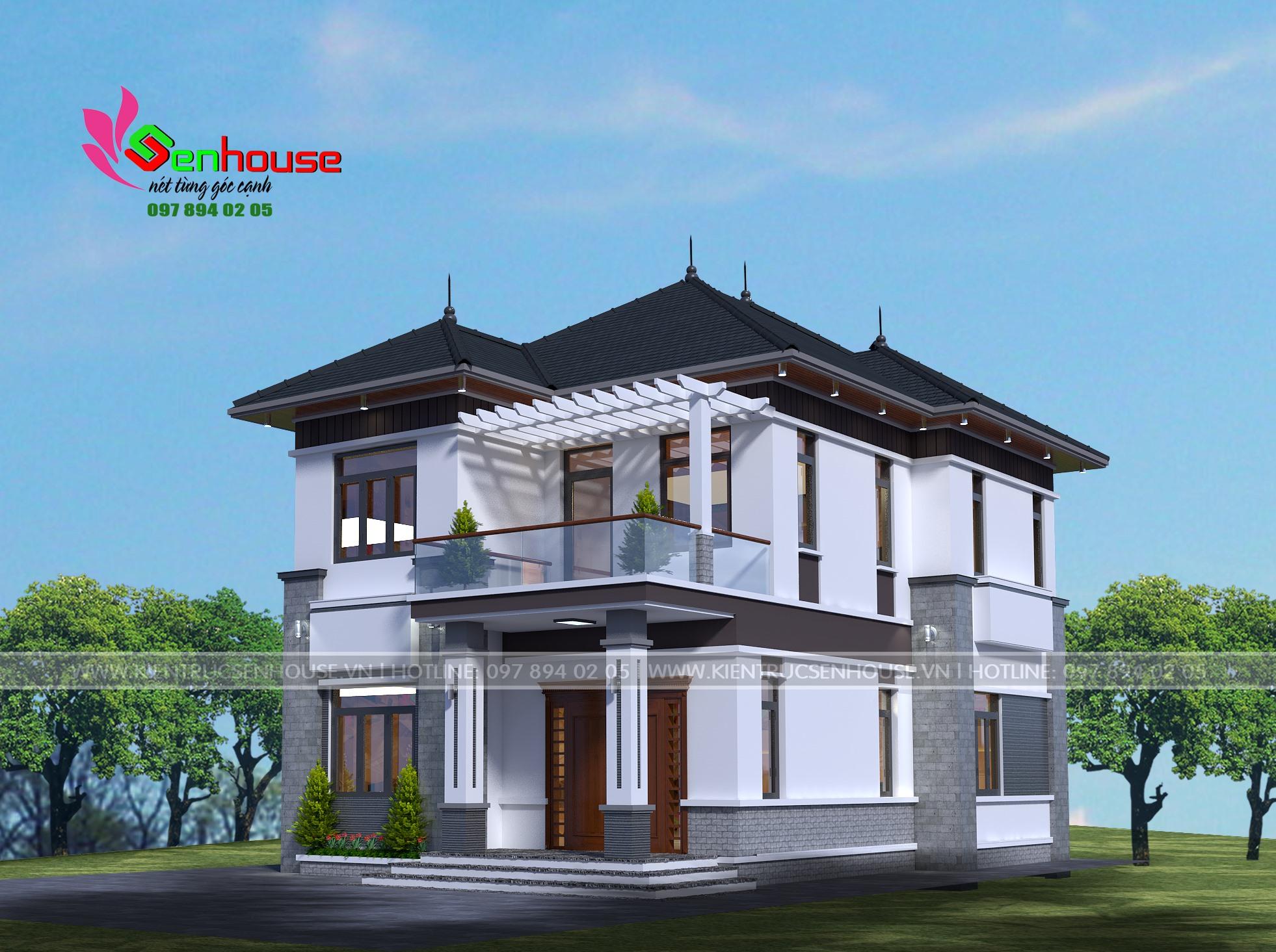 Mẫu thiết kế nhà 2 tầng hiện đại của gia đình anh Nam ở Hà Tĩnh