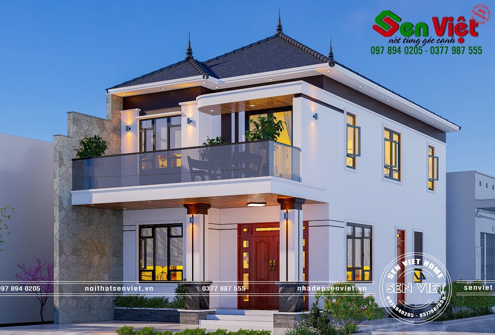 Mẫu nhà 2 tầng mái Nhật