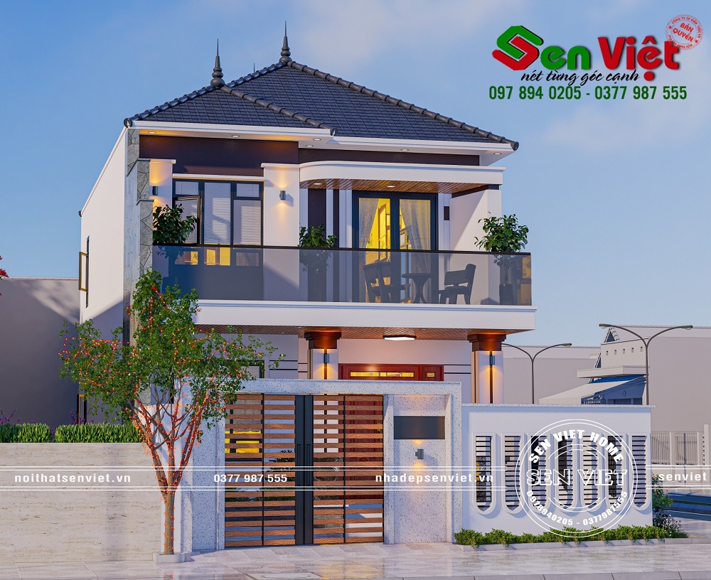 Mẫu nhà 2 tầng mái Nhật