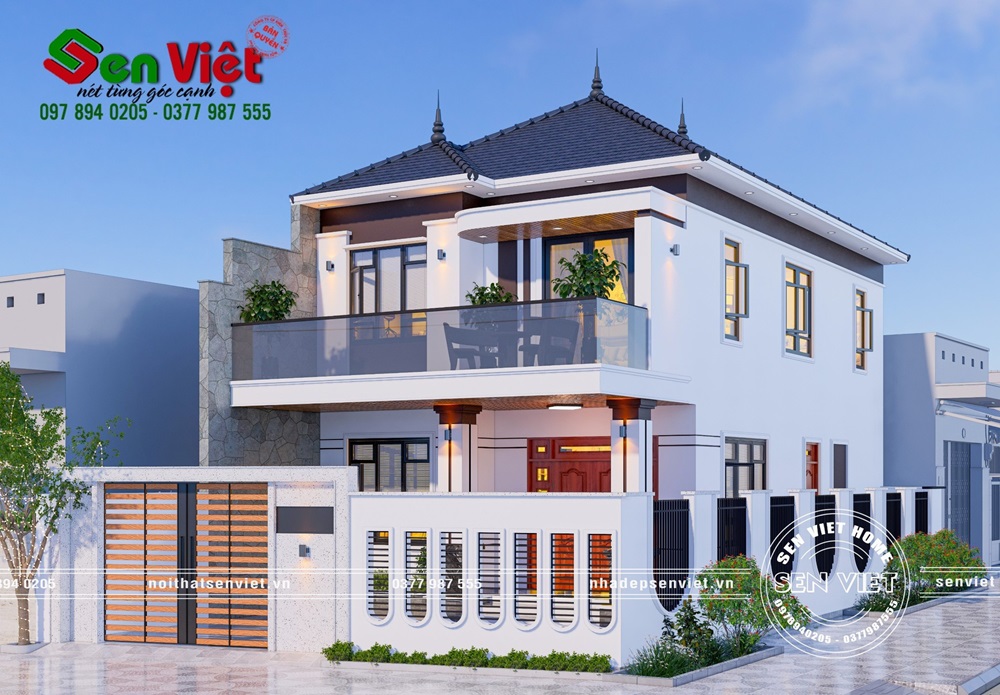 Thiết kế nhà 2 tầng Nghệ An hiện đại, sang trọng