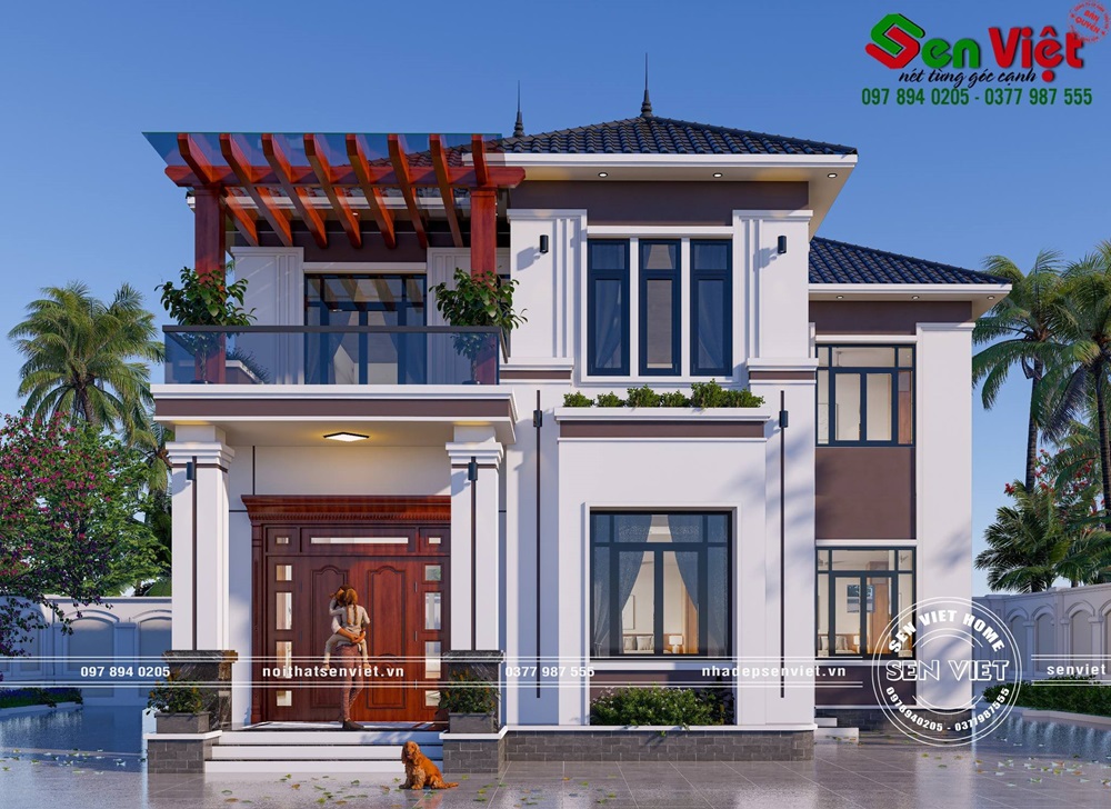 Thiết kế nhà 2 tầng Nghệ An hiện đại, sang trọng