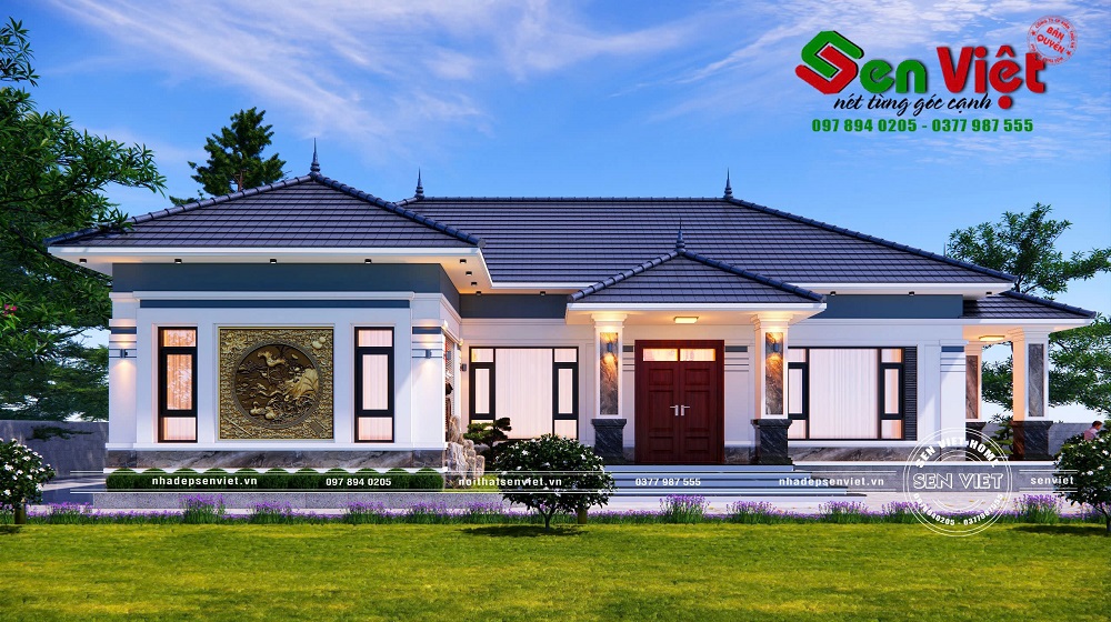 Mẫu Nhà Cấp 4 Mái Nhật Chữ L 4 Phòng Ngủ