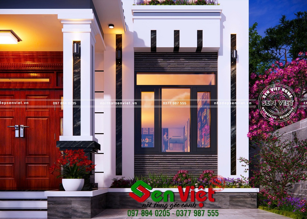 Mẫu Nhà 2 Tầng Mái Nhật 120m2