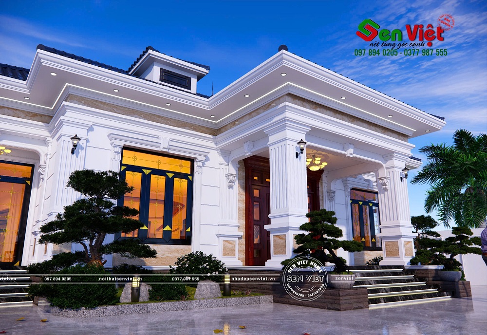 Biệt Thự Nhà Vườn Mái Nhật 1 Tầng Tân Cổ Điển