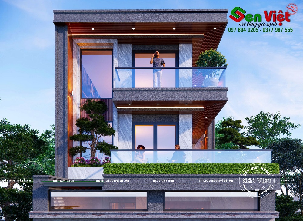 Mẫu Biệt Thự 3 Tầng Mái Nhật Hiện Đại Với Mặt Tiền 8m Bề Thế Và Sang Trọng