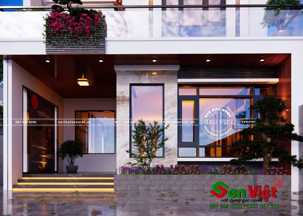 Mẫu Nhà 2 Tầng Mái Nhật Hiện Đại Tại Nghệ An