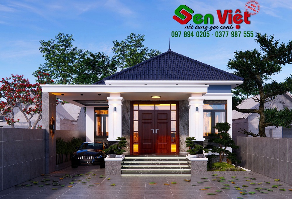 Mẫu Nhà Cấp 4 Mái Nhật Kết Hợp Gara Ô Tô Tiện Lợi Ở Nghệ An