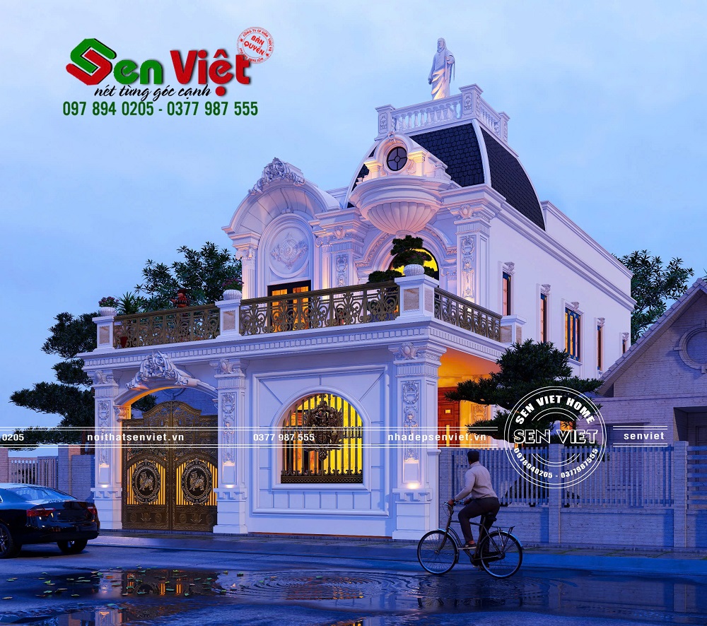 Mẫu Thiết Kế Biệt Thự 2 Tầng Tân Cổ Điển Tuyệt Mĩ