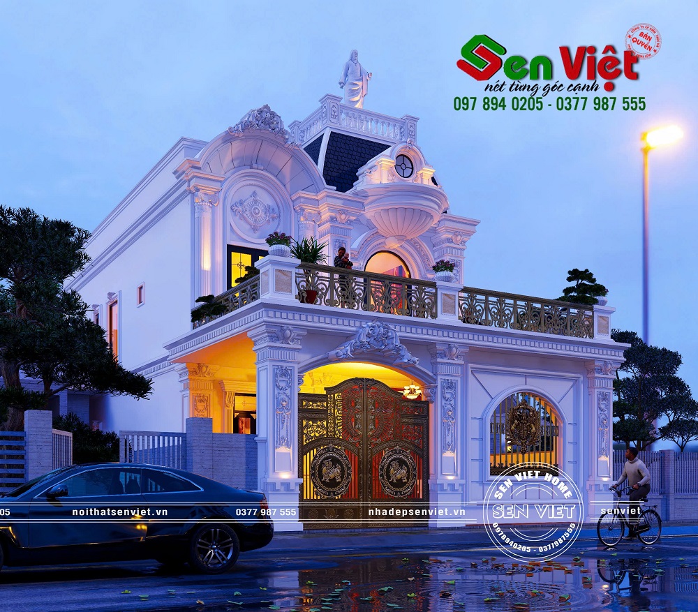 Mẫu Thiết Kế Biệt Thự 2 Tầng Tân Cổ Điển Tuyệt Mĩ