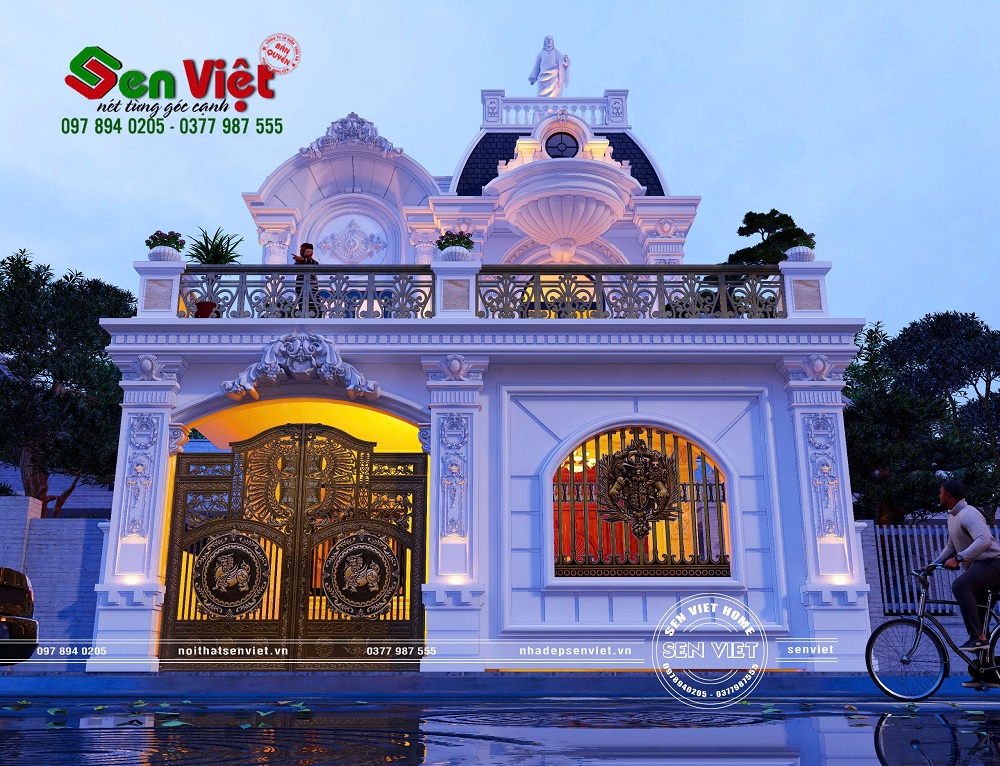 Mẫu Thiết Kế Biệt Thự 2 Tầng Tân Cổ Điển Tuyệt Mĩ