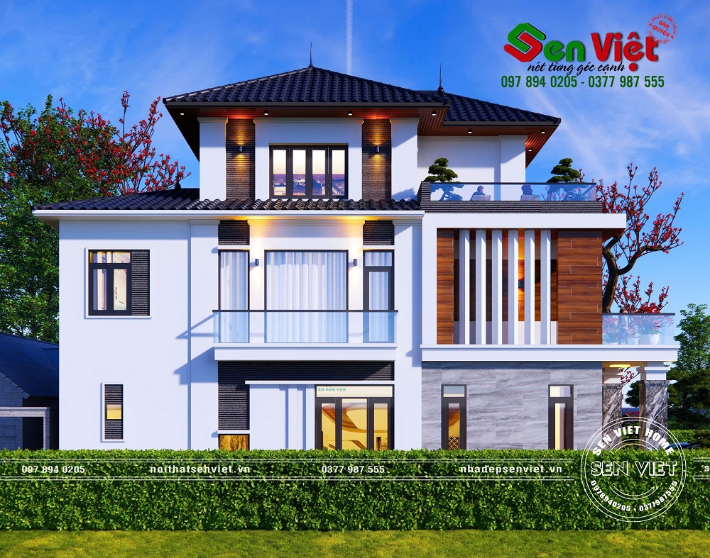 Mẫu Thiết Kế Nhà Ống 3 Tầng Mái Nhật Hiện Đại 120m2