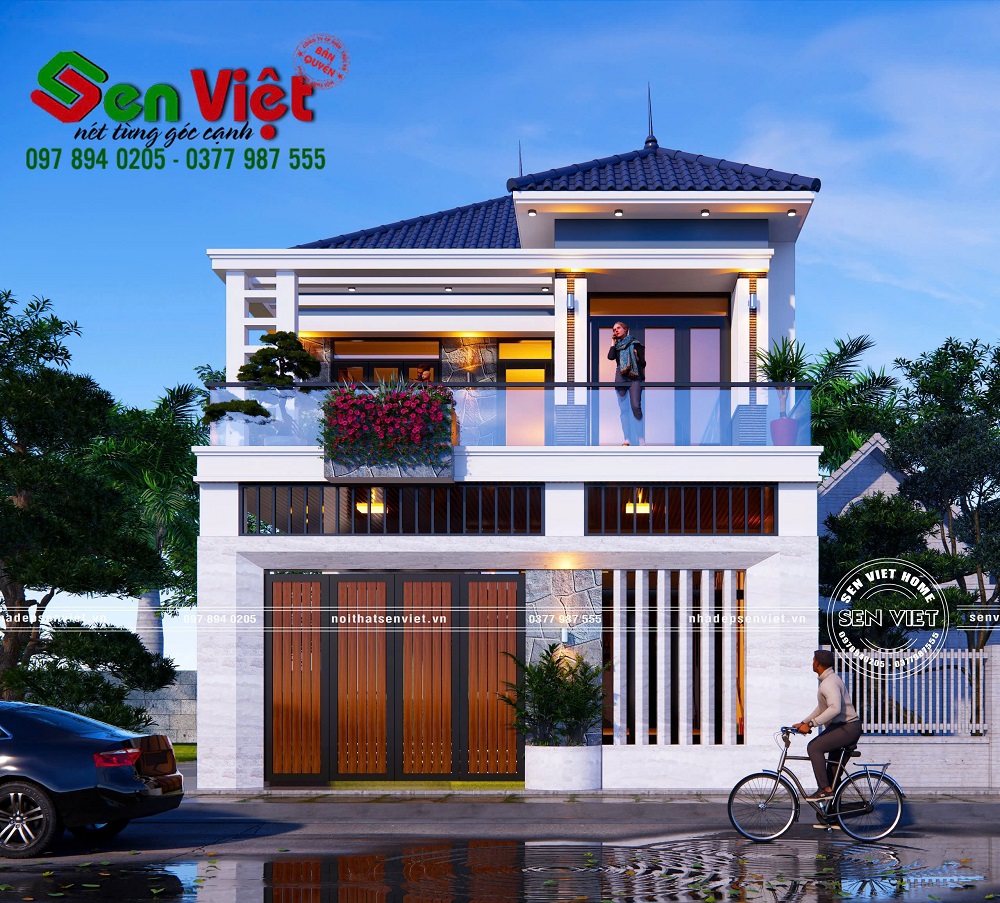 Thiết Kế Mẫu Nhà 2 Tầng 3 Phòng Ngủ Mái Nhật Hiện Đại