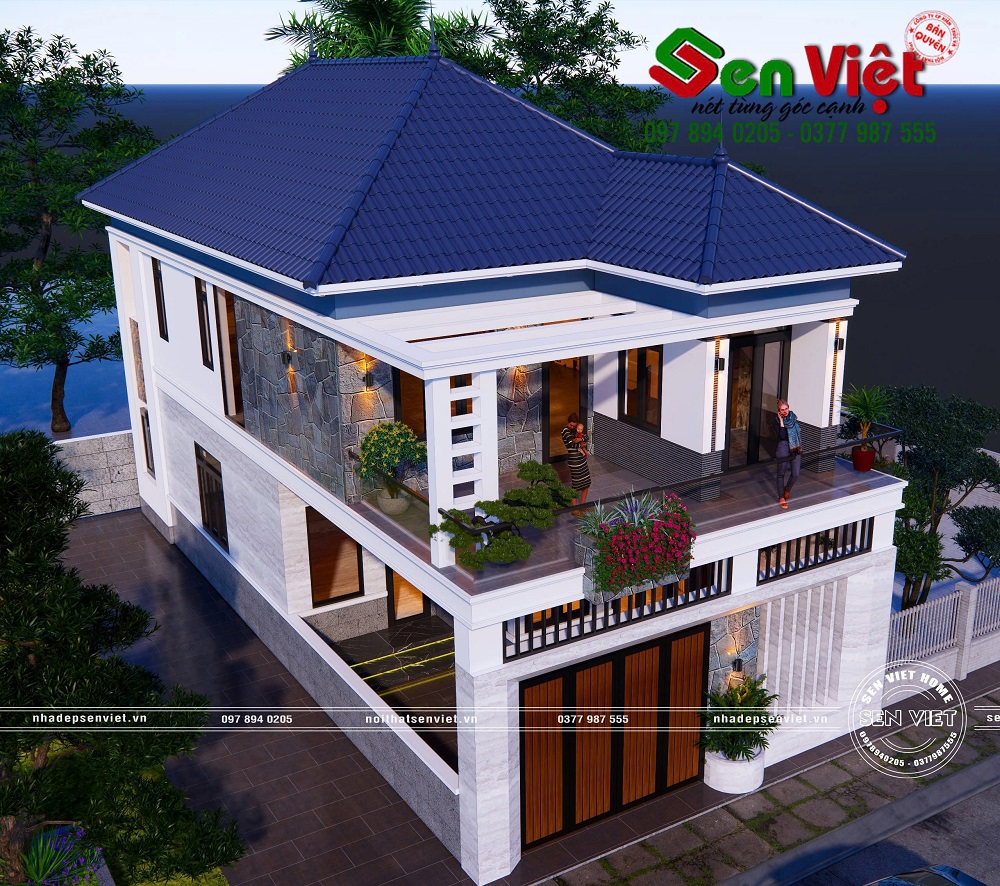 Thiết Kế Mẫu Nhà 2 Tầng 3 Phòng Ngủ Mái Nhật Hiện Đại