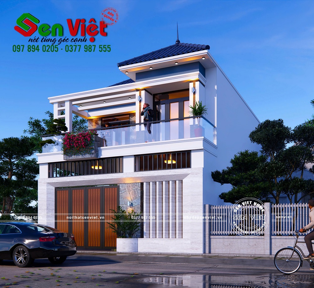 Thiết Kế Mẫu Nhà 2 Tầng 3 Phòng Ngủ Mái Nhật Hiện Đại