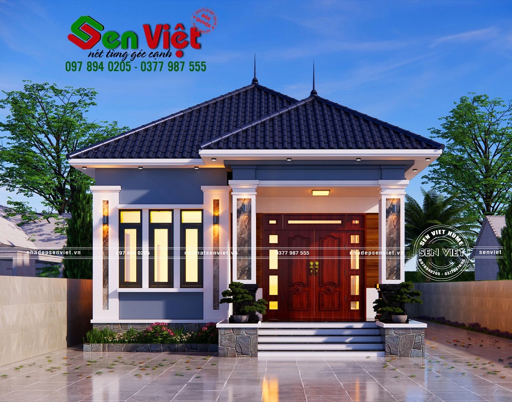 Mẫu Nhà Cấp 4 Mái Nhật 3 Phòng Ngủ 120m2 Ở Nghệ An