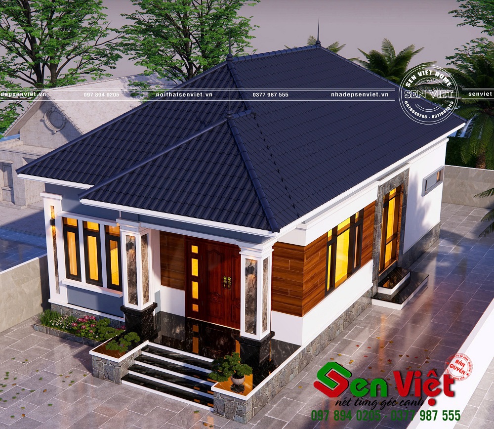 Mẫu Nhà Cấp 4 Mái Nhật 3 Phòng Ngủ 120m2 Ở Nghệ An