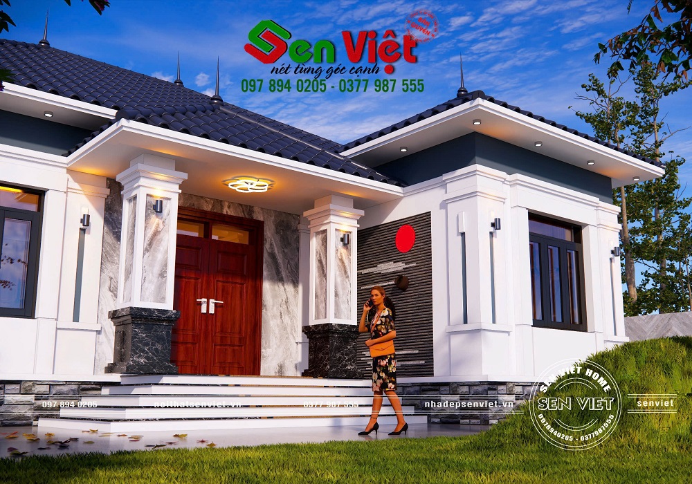 Mẫu Nhà Vườn 180m2 Mái Nhật Hiện Đại 3 Phòng Ngủ