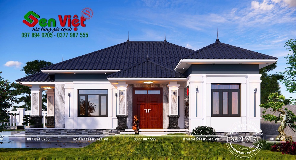 Mẫu Nhà Vườn 180m2 Mái Nhật Hiện Đại 3 Phòng Ngủ