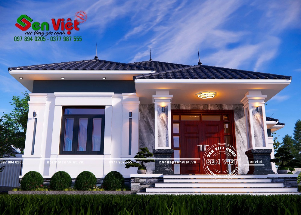 Mẫu Nhà Vườn 180m2 Mái Nhật