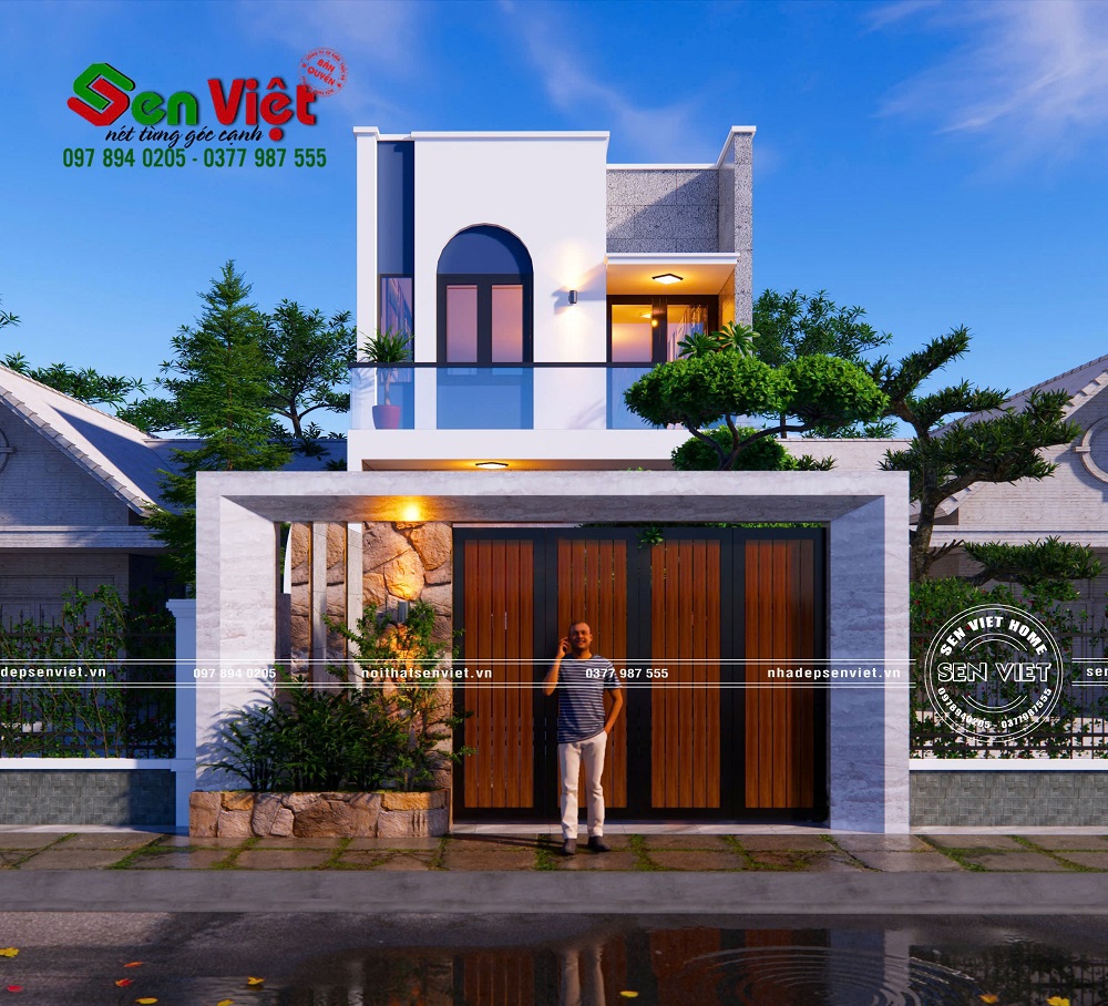 Thiết Kế Nhà 2 Tầng Mái Bằng