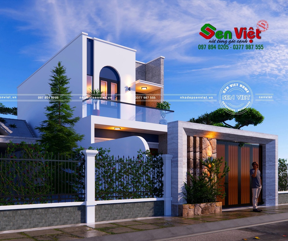 Thiết Kế Nhà 2 Tầng Mái Bằng