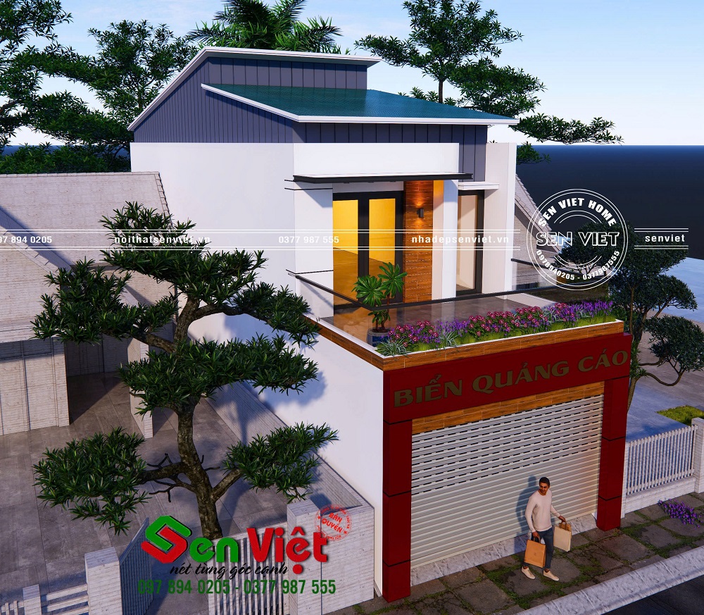 Mẫu Nhà 2 Tầng Mái Bằng Kết Hợp Kinh Doanh (4)