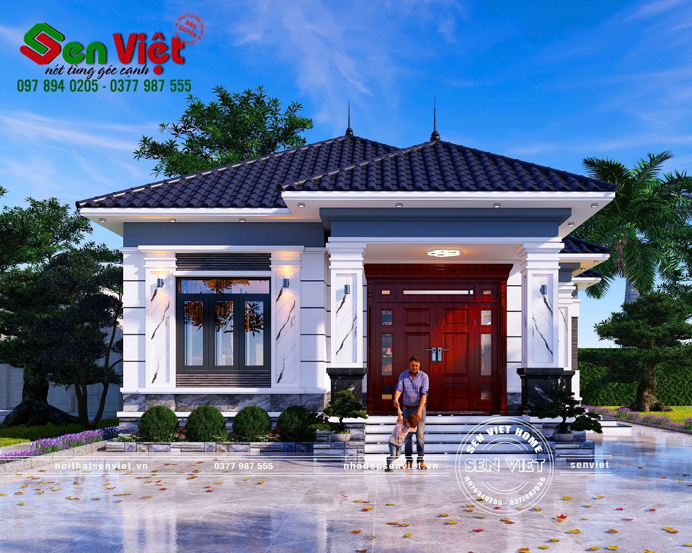 Mẫu Nhà Cấp 4 Mái Nhật 2 Sảnh Sang Trọng Ở Nghệ An (7)