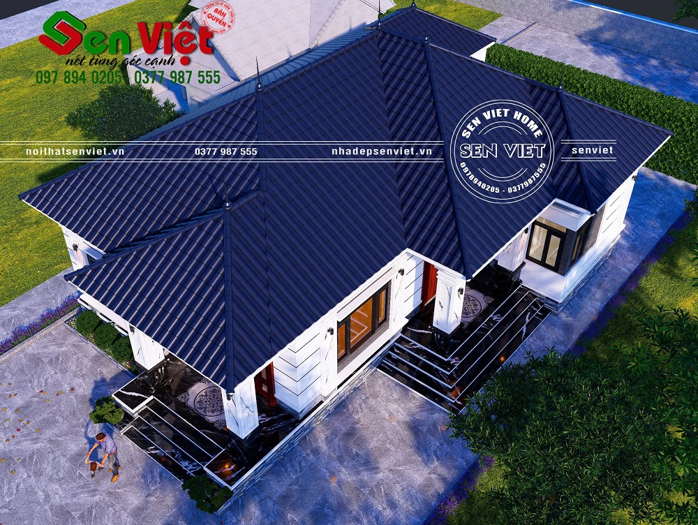 Mẫu Nhà Cấp 4 Mái Nhật 2 Sảnh Sang Trọng Ở Nghệ An (7)