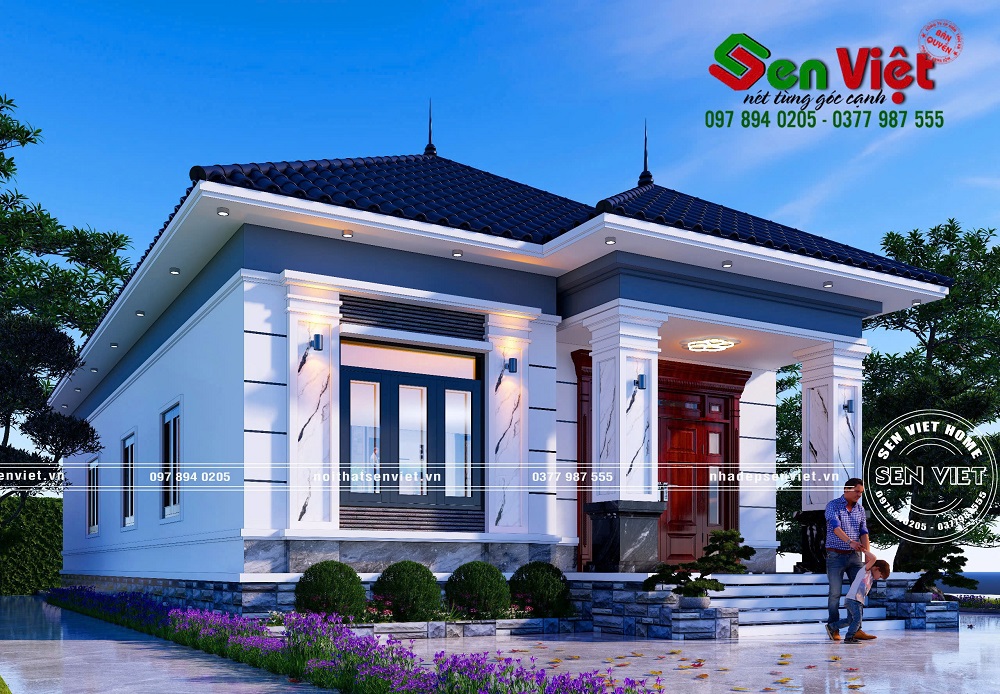 Mẫu Nhà Cấp 4 Mái Nhật 2 Sảnh Sang Trọng Ở Nghệ An (7)