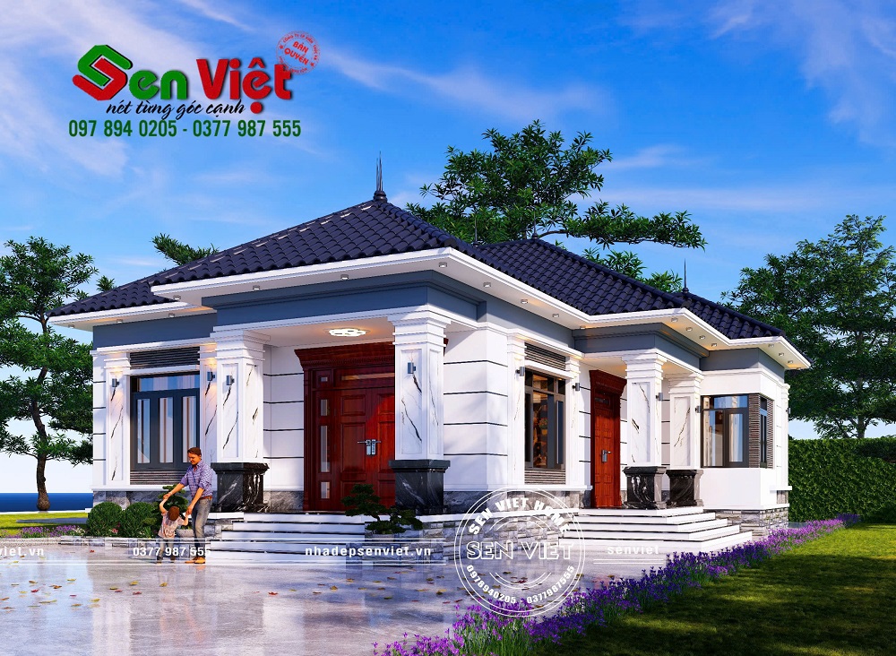 Mẫu Nhà Cấp 4 Mái Nhật 2 Sảnh Sang Trọng Ở Nghệ An (7)