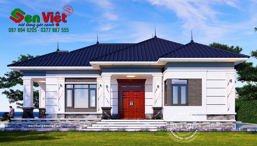 Mẫu Nhà Cấp 4 Mái Nhật 2 Sảnh Sang Trọng Ở Nghệ An (7)