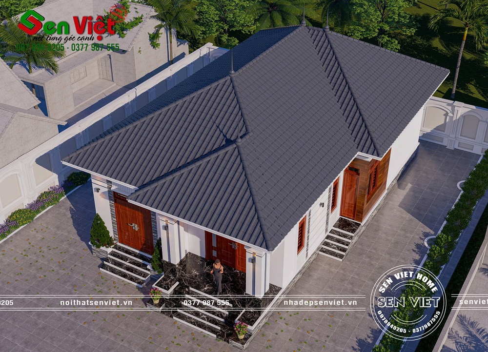 Mẫu Nhà Vườn 120m2 3 Phòng Ngủ