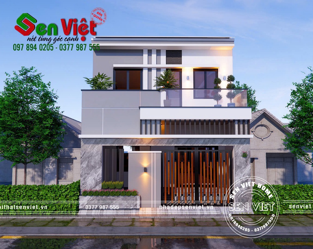 Nhà 2 Tầng Mái Nhật Hiện Đại Với Thiết Kế Tinh Tế Và Sang Trọng