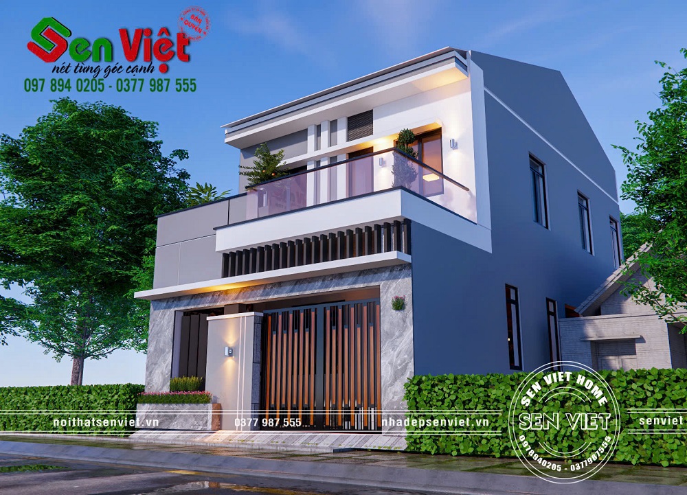 Nhà 2 Tầng Mái Nhật Hiện Đại Với Thiết Kế Tinh Tế Và Sang Trọng