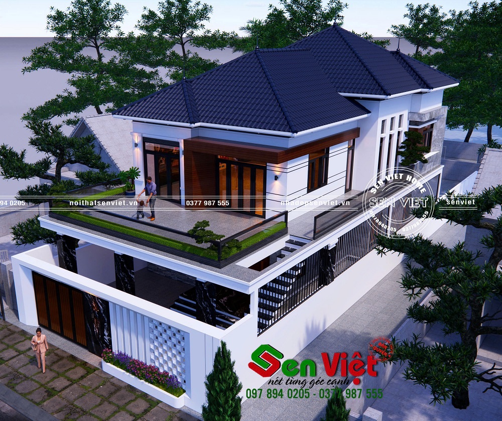 Thiết Kế Nhà 2 Tầng Mái Nhật Hiện Đại Ở Hà Tĩnh (7)