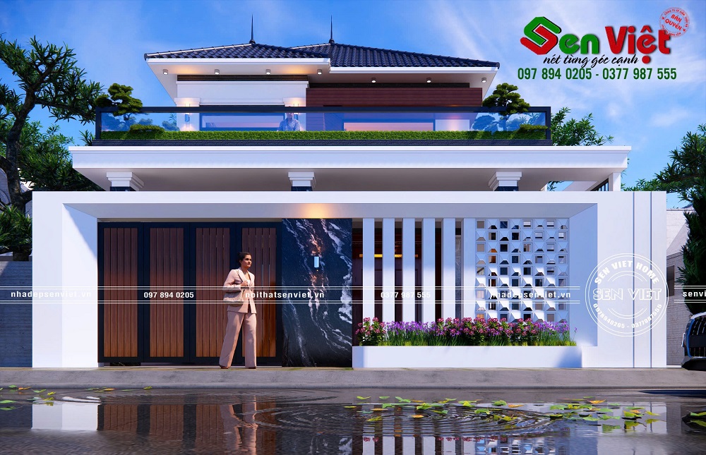 Thiết Kế Nhà 2 Tầng Mái Nhật Hiện Đại Ở Hà Tĩnh (7)