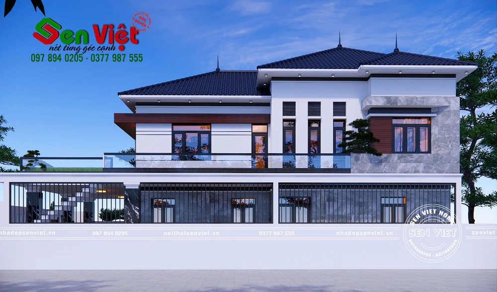 Thiết Kế Nhà 2 Tầng Mái Nhật Hiện Đại Ở Hà Tĩnh (7)