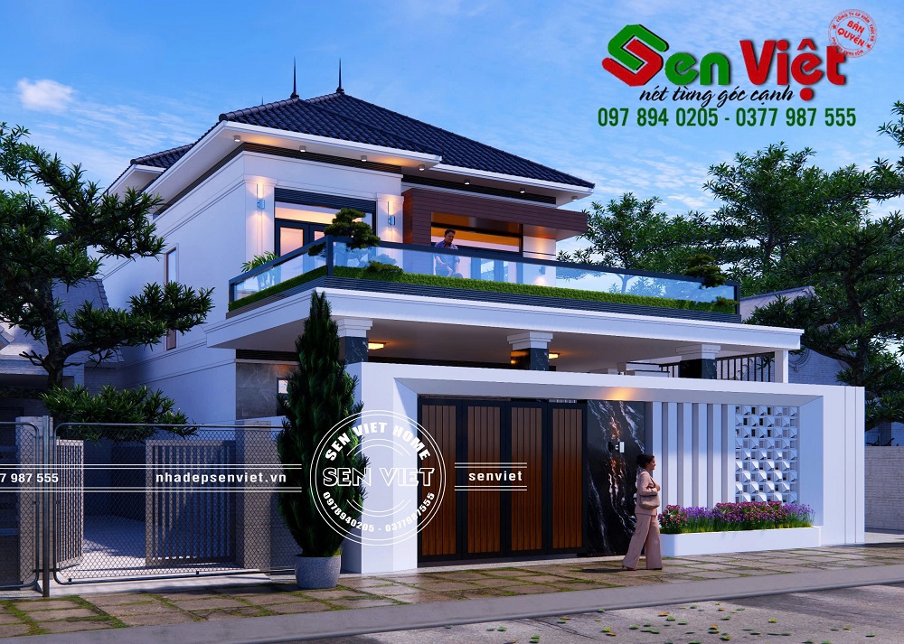 Thiết Kế Nhà 2 Tầng Mái Nhật Hiện Đại Ở Hà Tĩnh (7)