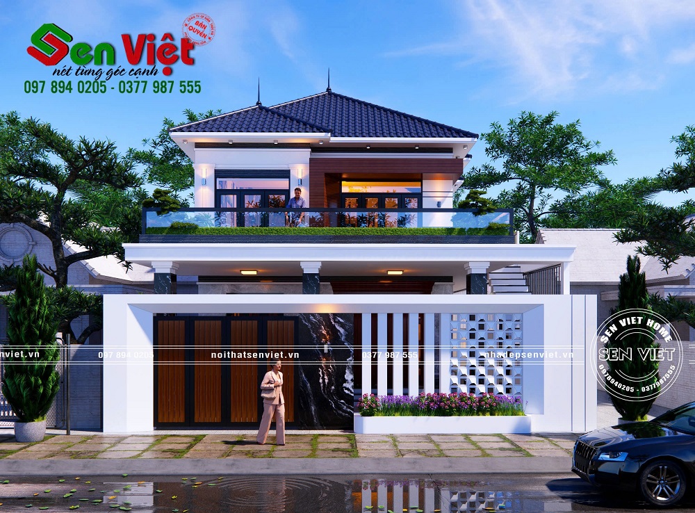 Thiết Kế Nhà 2 Tầng Mái Nhật Hiện Đại Ở Hà Tĩnh (7)