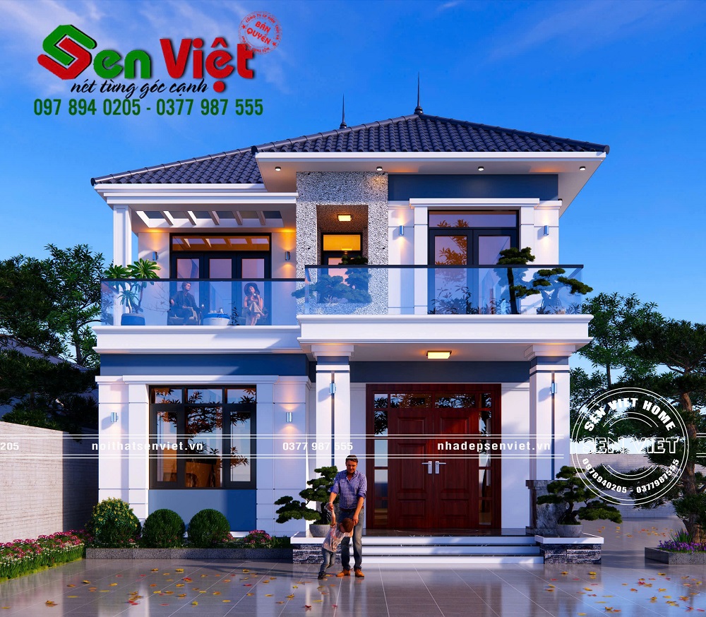 Thiết kế nhà 2 tầng 120m2