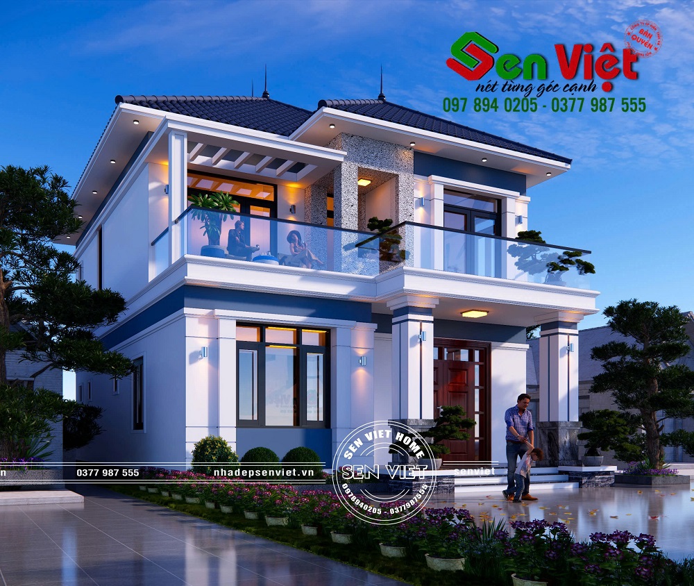 Thiết kế nhà 2 tầng 120m2