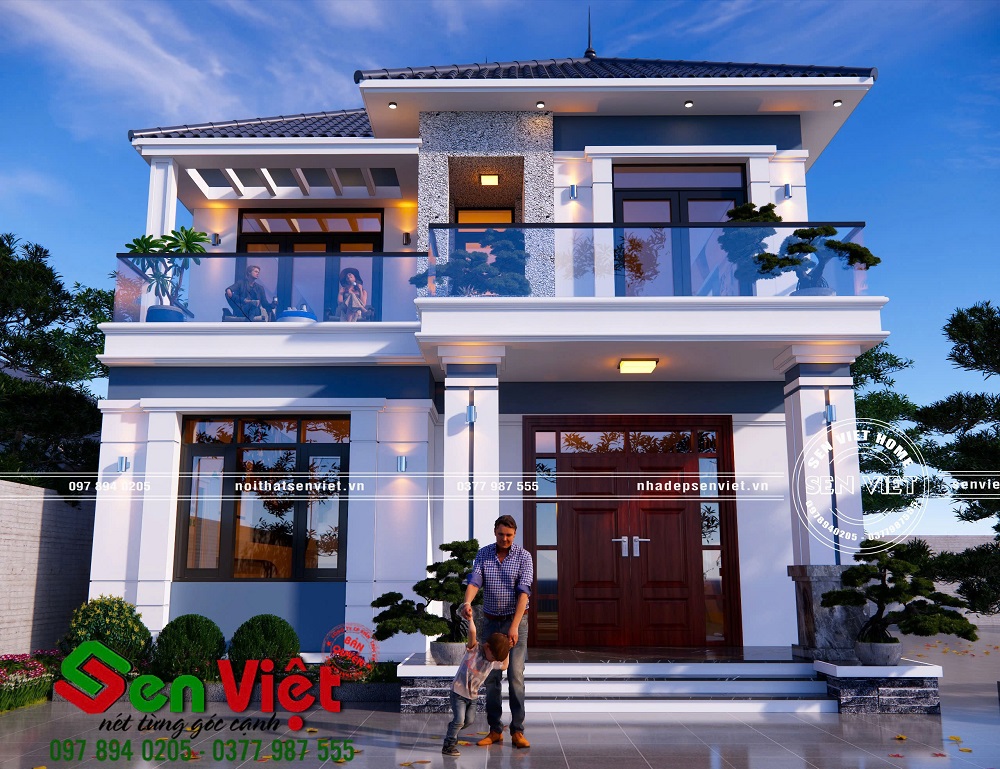 Thiết kế nhà 2 tầng 120m2