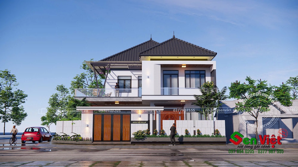 Biệt Thự Vườn 2 Tầng Đẹp Hiện Đại Không Lo Lỗi Mốt Ở Hà Tĩnh