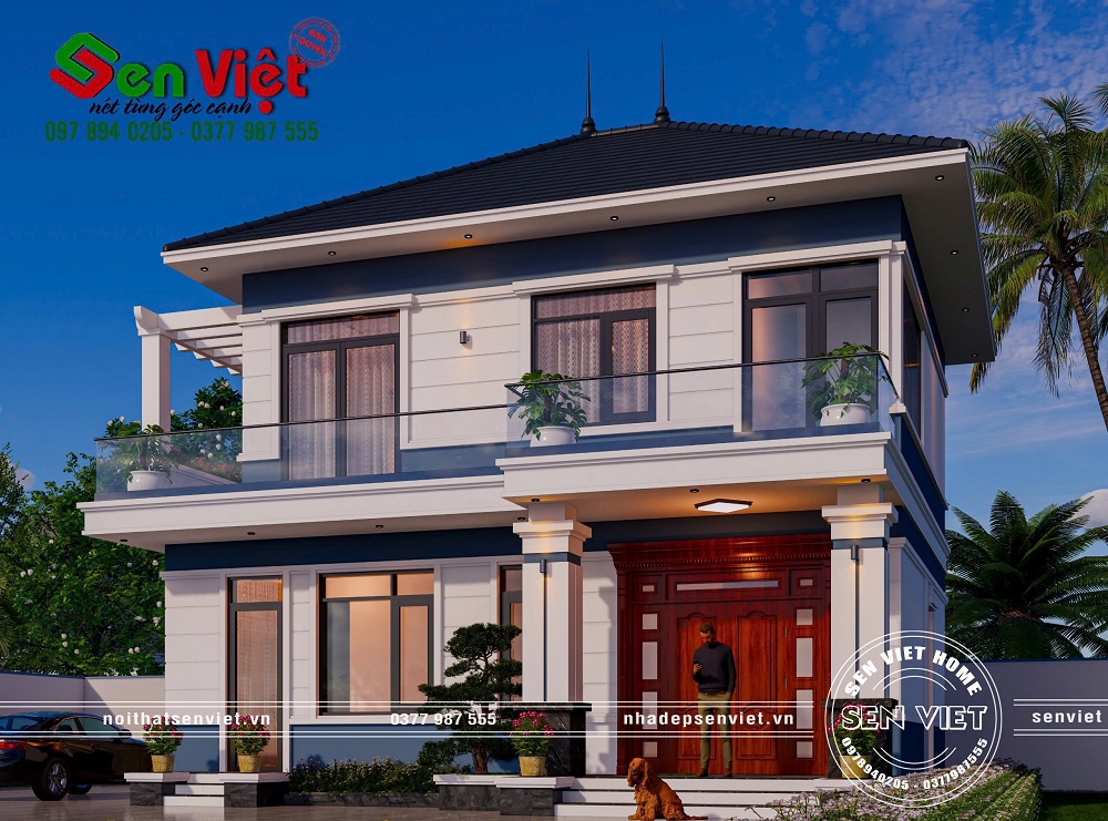 Mẫu Nhà 2 Tầng 2 Mặt Tiền