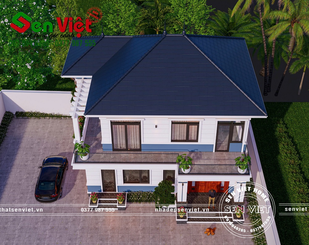 Mẫu Nhà 2 Tầng 2 Mặt Tiền